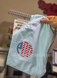 Patriotic Stars And Stipes  Chest Monogram