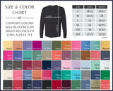 Comfort Color T-Shirt, Left Chest Embroidered Monogram