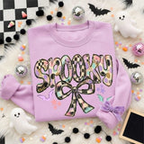 Conquette Bow Spooky Comfort Color Sweatshirts