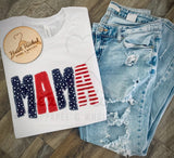 Comfort Colors Mama Stars, Stripes And Sparkle