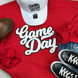 Sports Game Day Chenille Patch Sweatshirt (colors to choose from)