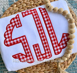 Monogrammed Appliqué Embroidered ( Comfort Colors T-Shirts )
