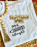 Teacher Pencil Embroidered Sweatshirts