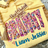 Multi Color Sequins Grammy Custom Comfort Color Sweatshirt