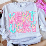Spring Pink Checkered Floral Kentucky Sweatshirt