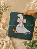 Mama Goose Quilted Embroidered T-Shirt