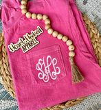 Comfort color short sleeved pocket monogram tee