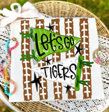 Custom Lets Go Pennant Flag Mascots (shirt colors to choose from)