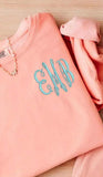 Comfort Color T-Shirt, Left Chest Embroidered Monogram
