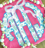 Spring Floral Monogram Bow Tee