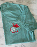 Flamingo Comfort color short sleeved pocket tee