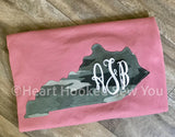 Mauve State Outline Tee (Bella Canvas) Can Do Other States
